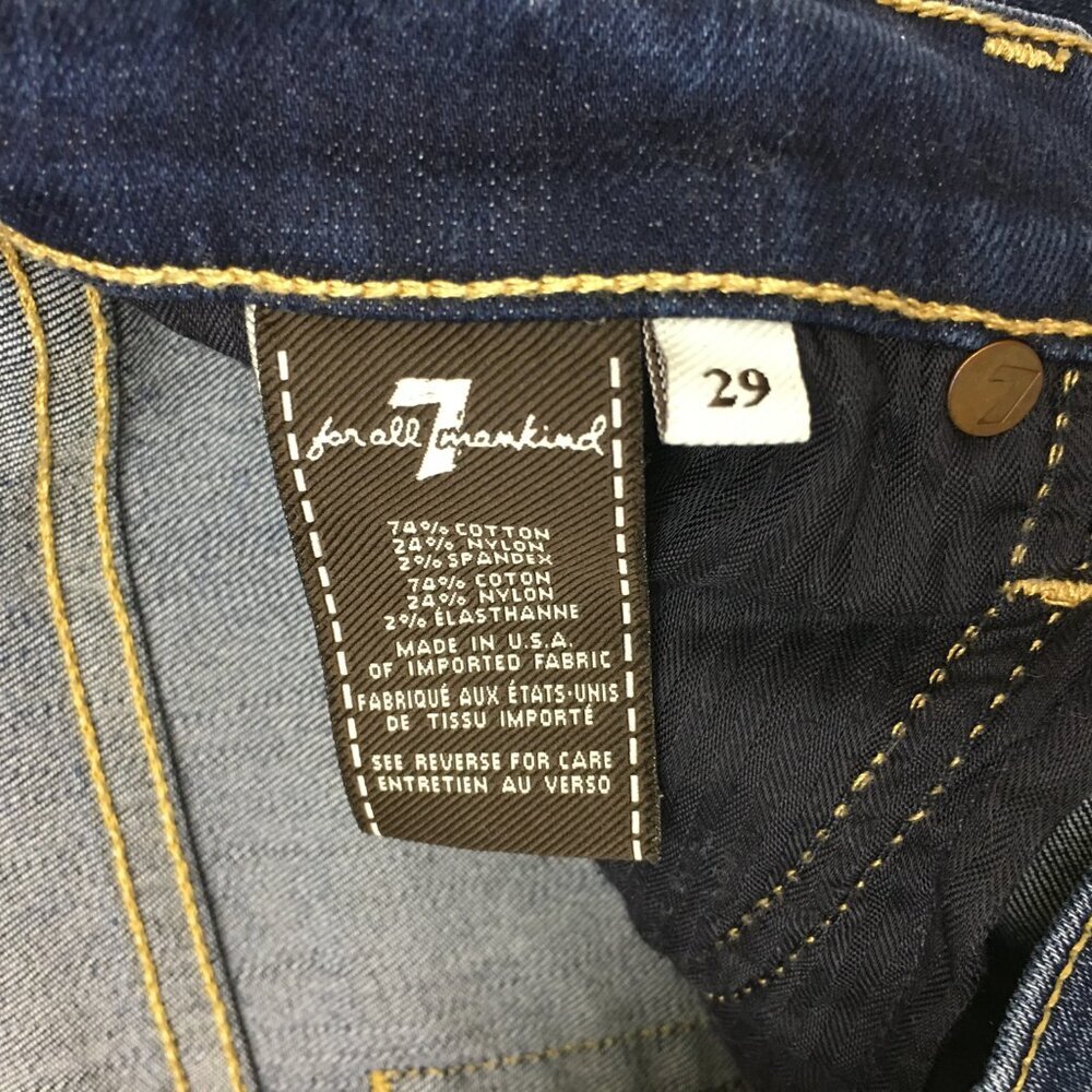 7 For All Mankind Jeans The Slim Cigarette Skinny Stretch Dark Wash size 29 - Picture 7 of 8